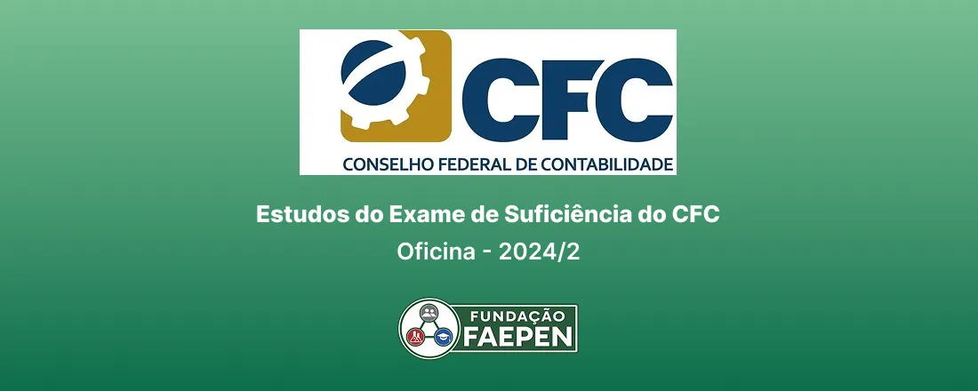 Banner do evento Oficina de Estudos do Exame de Suficiência do CFC 2024/2