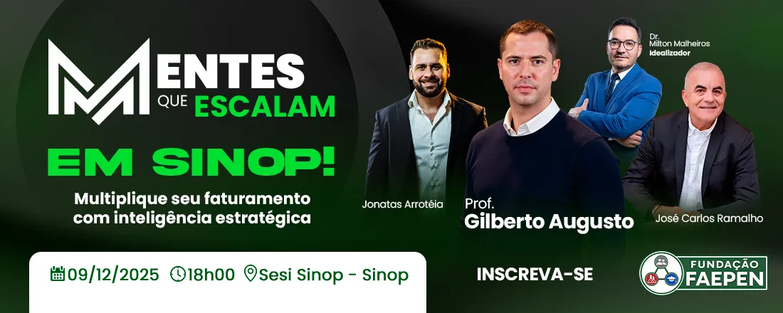 Banner do evento Mentes que Escalam: Multiplique seu faturamento com inteligência estratégica