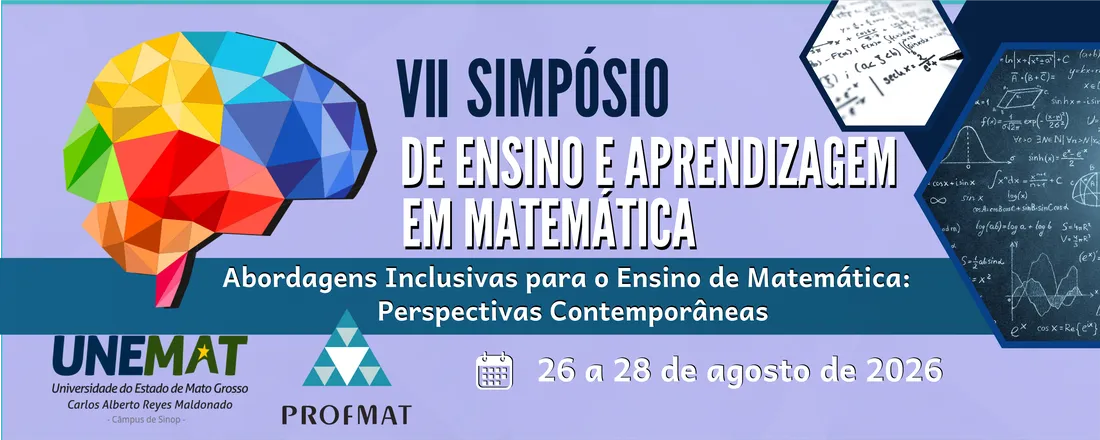 Banner do evento VII Simpósio de Ensino e Aprendizagem em Matemática (VII SEAM) - Abordagens Inclusivas para o Ensino de Matemática: Perspectivas Contemporâneas